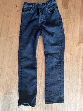 AGOLDE Riley High Rise Straight Crop Jeans Black 24